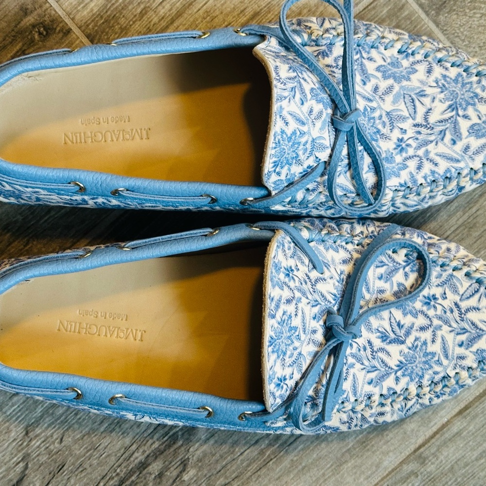 J. McLaughlin Floral Blue and White Loafers - Picture 3 of 7